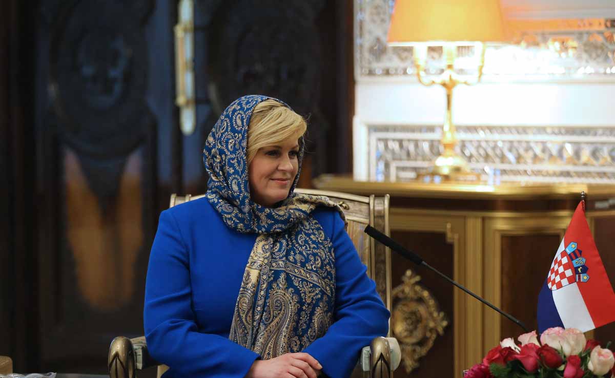 رئيسة كرواتيا ترتدي الحجاب