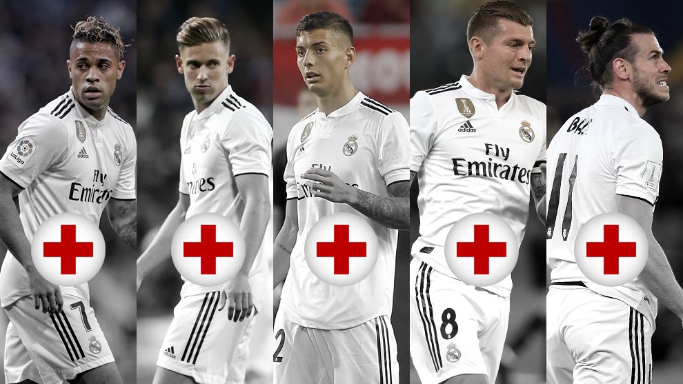 لاعبو ريال مدريد المصابين لاعبو ريال مدريد المصابين
