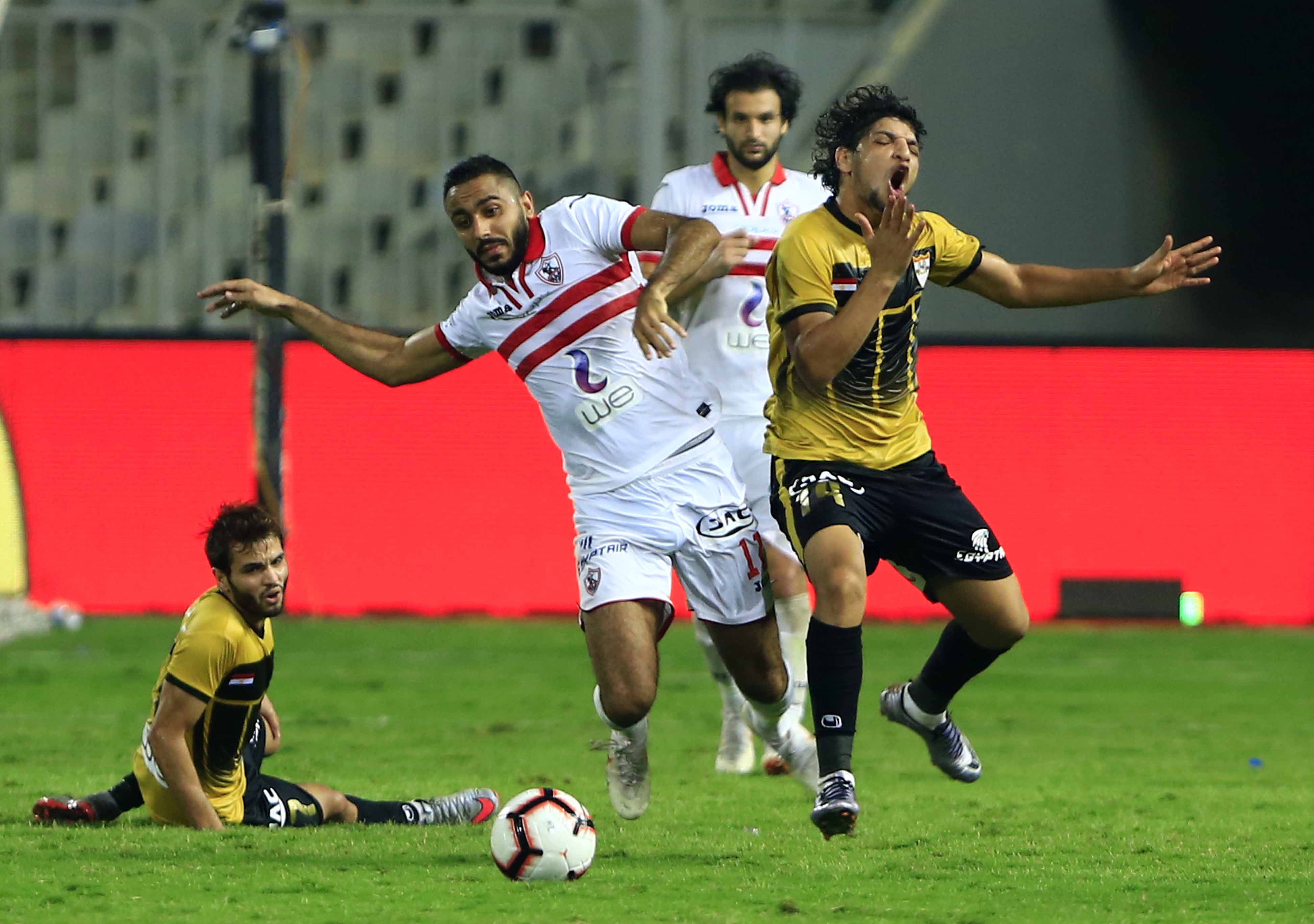 مشاهد من مباراة الزمالك والانتاج الحربى بكأس مصر - سوبر كورة