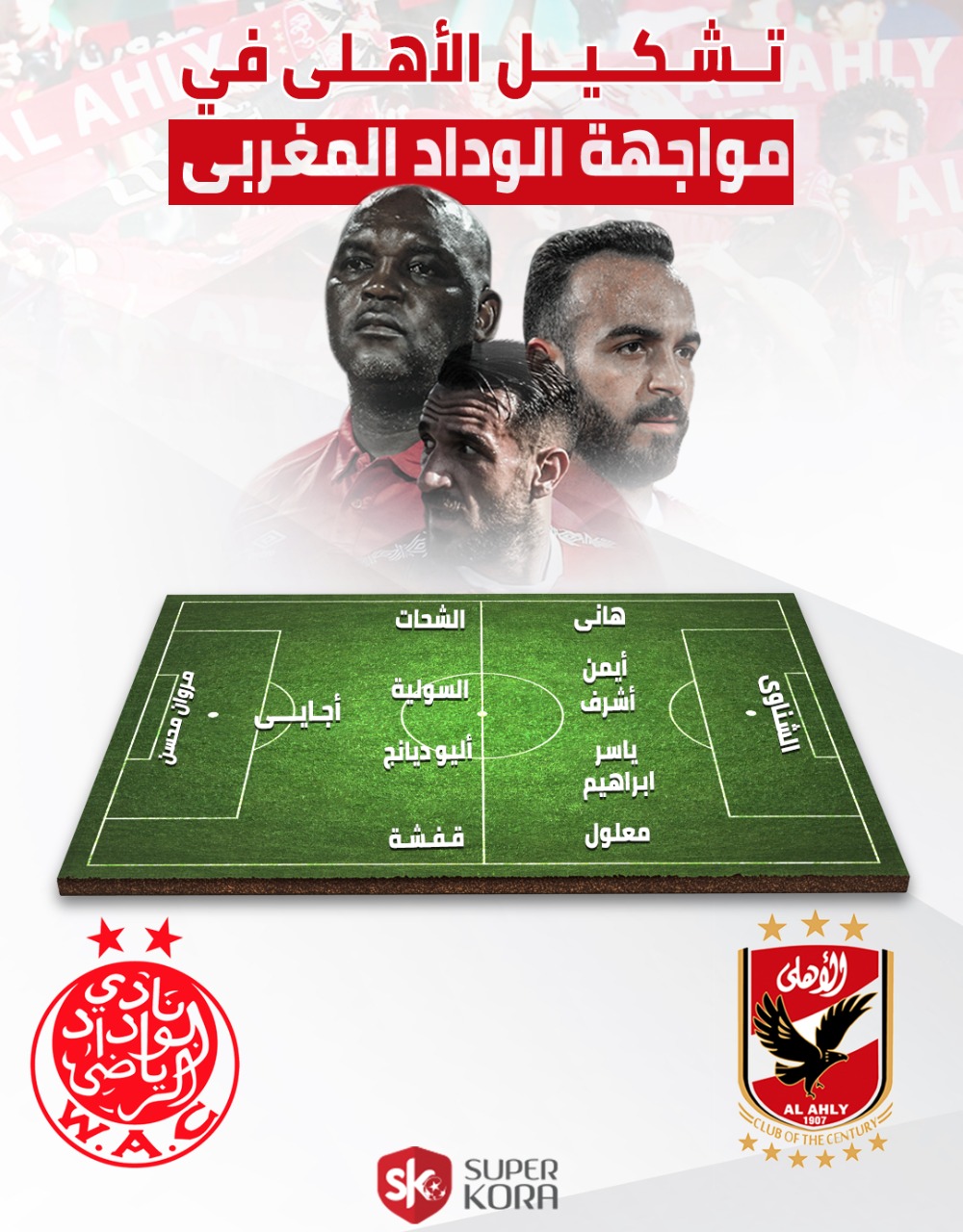 موسيمانى يستقر على إجهاض أسلحة الوداد بهذا التشكيل.. إنفوجراف 274836-تشكيل-الأهلى.